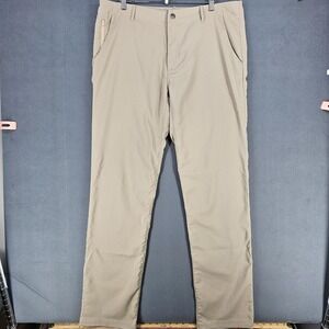 Betabrand Pants Mens 38x36 Beige Stretch Chino Performance Zip Pocket Casual